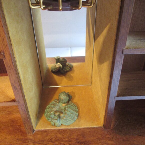 Wood Jewellery / Music Box, Organizer, Vintage circa 1970's, - Picture 5 of 14